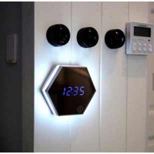 Make up mirror room thermometer LED digital clock*